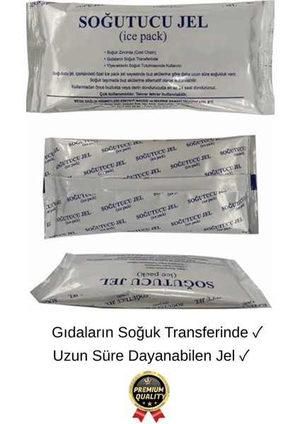 Premium Güvenli Dayanıklı Malzeme Seyahat Yolculuk Yiyecek Soğutucu Jel Poşet Buz Aküsü 480gr 10Adet fırsatları