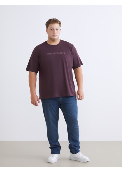 Yeni Sezon Büyük Beden Bisiklet Yaka Baskılı Penye Erkek Tişört fiyatları