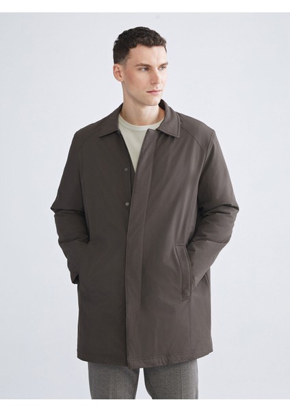 Yeni Sezon Standart Kalıp Gömlek Yaka Erkek Mont