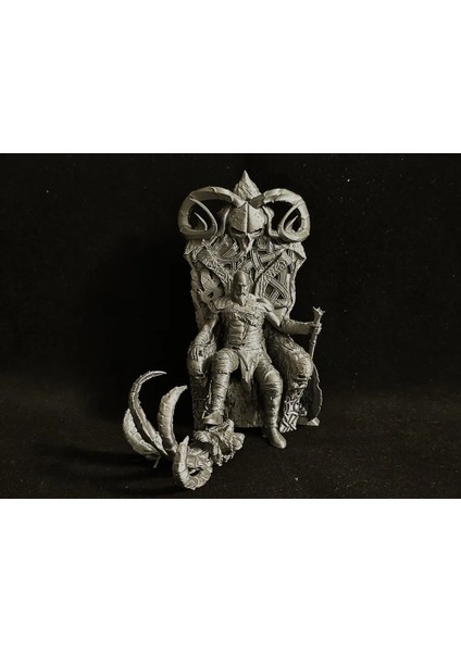 CRAFTSY3D Kratos Sparta Savaşçısı Figür – God Of War Temalı 3D Baskı Model - Boyasız/beyaz