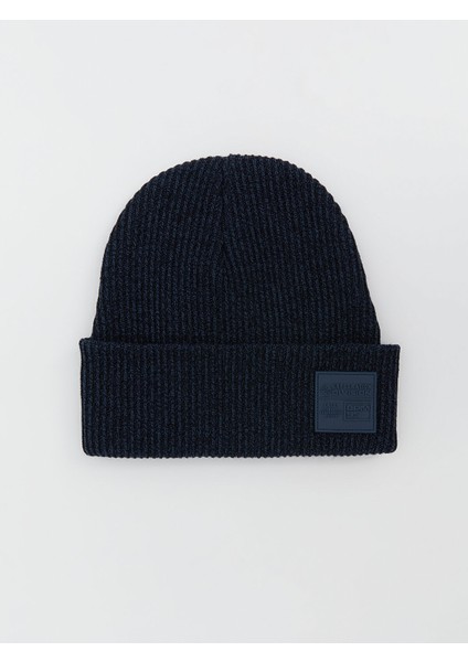 Yeni Sezon Yazı Baskılı Erkek Triko Bere