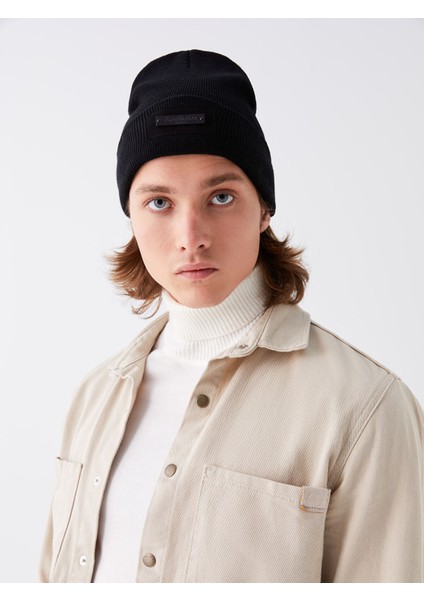 Yeni Sezon Etiket Baskılı Erkek Triko Bere fiyatları