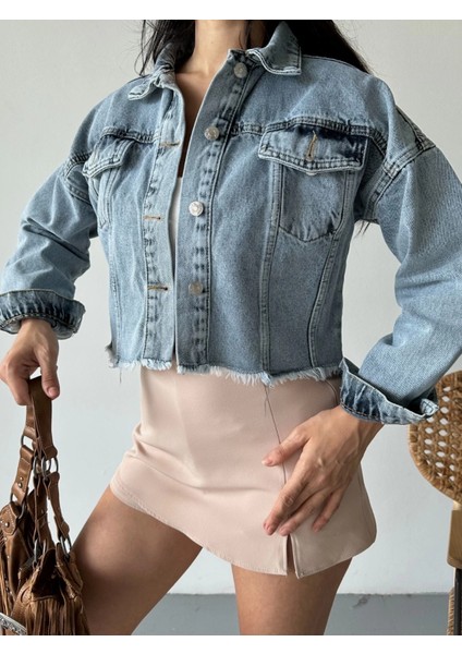 Sptrns Çift Kapaklı Püsküllü Crop Buz Mavi D2002 (Beden: S) fiyatları