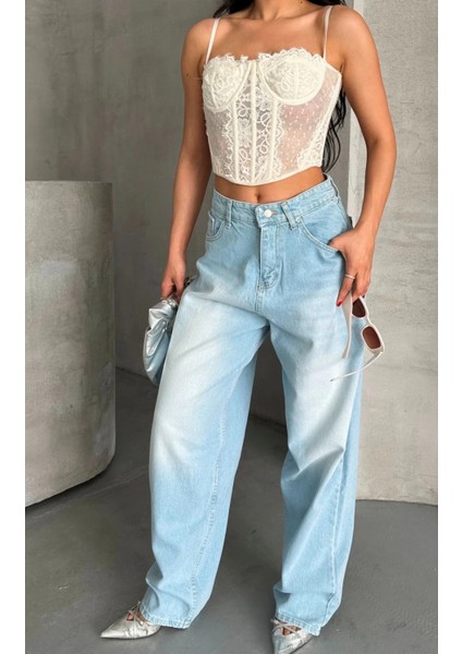 Sptrns Baggy Süper Taş Bıyık Yıkama Buz Mavi D2007 (Beden: 36) fiyatları