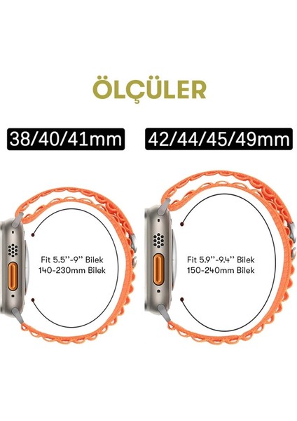 Apple Watch 42MM Mountain Kordon - Beyaz-Kırmızı indirimleri