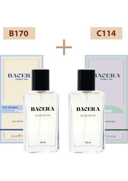 Bacera B170 Fresh Unisex Parfüm 50ML Edp C114 Fresh Erkek Parfüm 50ML Edp fiyatları