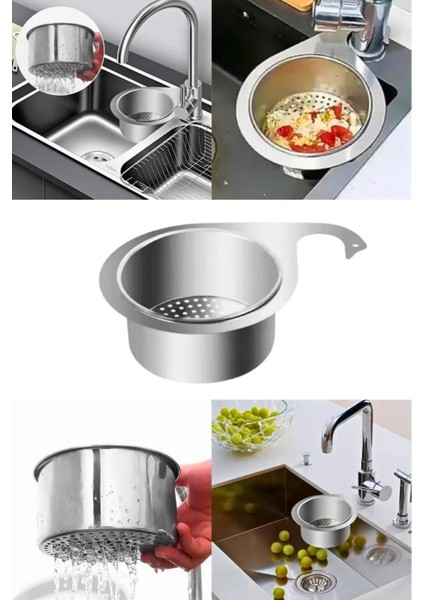 Premium Modern Paslanmaz Çelik Kuğu Tasarımlı Süzgeçli Asılabilen Tezgah Üstü Lavabo Drenaj Sepeti fırsatları