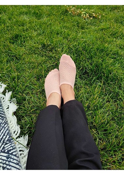 5'li Kendinden Desenli Ultra Esnek Spor Ayakkabı Babet Sneakers Çorap Seti 5 Çift modelleri