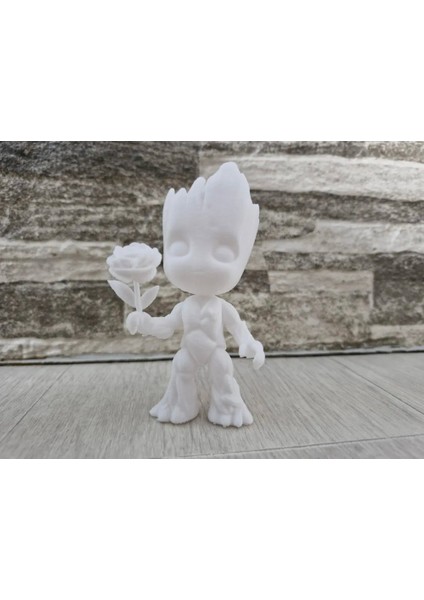 CRAFTSY3D Çiçekli Groot Figürü (Genç Versiyon) – 3D Baskı Dekoratif Sevimli Model -Boyasız/beyaz fırsatları