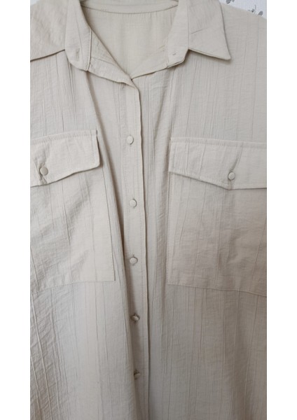 Kadın Gömlek Çift Cepli