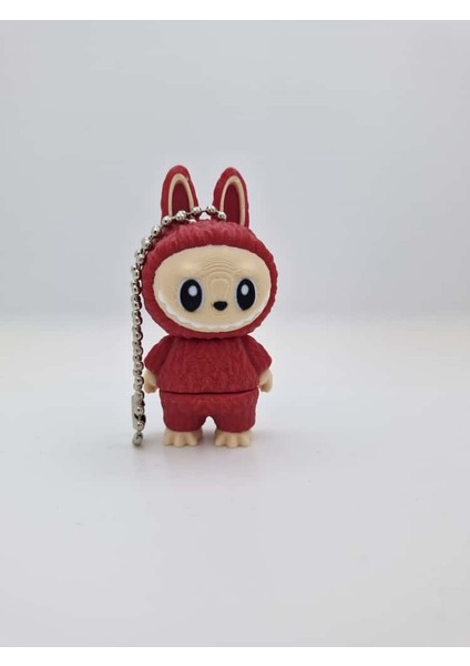 Maxipop Koleksiyonluk Mini Labubu Figür Anahtarlık – Kırmızı