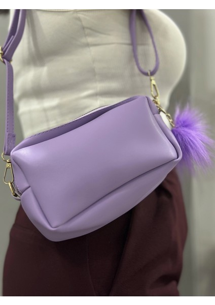 Yzlal Ponpon Mor Cilt Çanta (Beden: Standart) modelleri