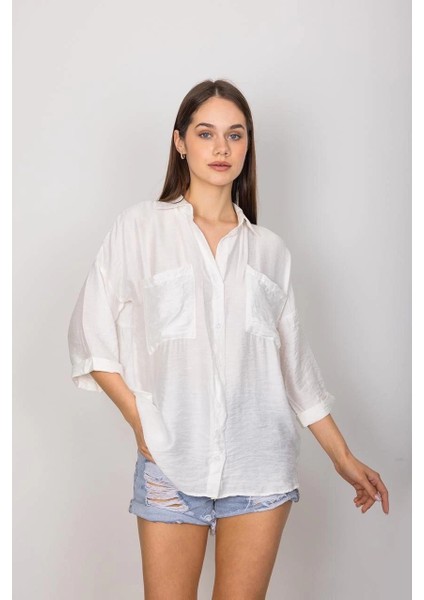 Yzlal Cepli Salaş Gömlek T1010 Beyaz (Beden: Xl) indirimleri