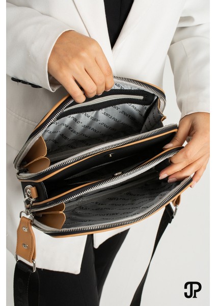 Orijinal Just Polo Collection 5 Bölmeli Lüks Yumuşak Deri Ayarlanabilir Çapraz Askılı Omuz Çantası indirimleri