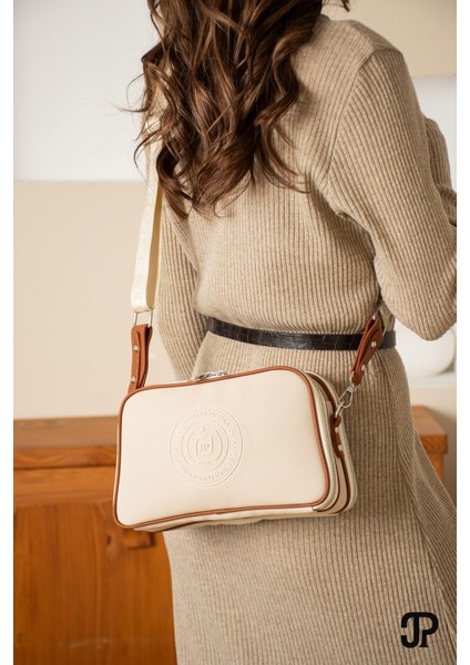 Orijinal Just Polo Collection 5 Bölmeli Lüks Yumuşak Deri Ayarlanabilir Çapraz Askılı Omuz Çantası modelleri