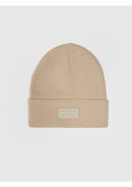 Yeni Sezon Etiket Baskılı Erkek Triko Bere modelleri