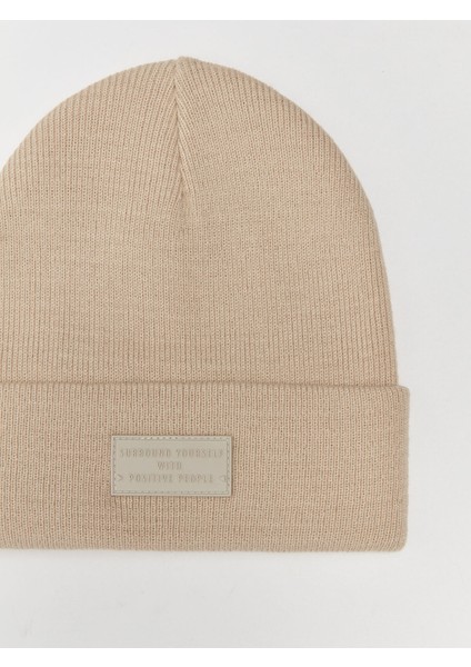 Yeni Sezon Etiket Baskılı Erkek Triko Bere indirimleri