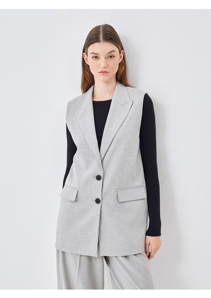 Yeni Sezon Ceket Yaka Kadın Klasik Yelek