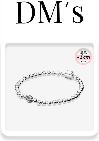 Boncuklu Gümüş Bileklik