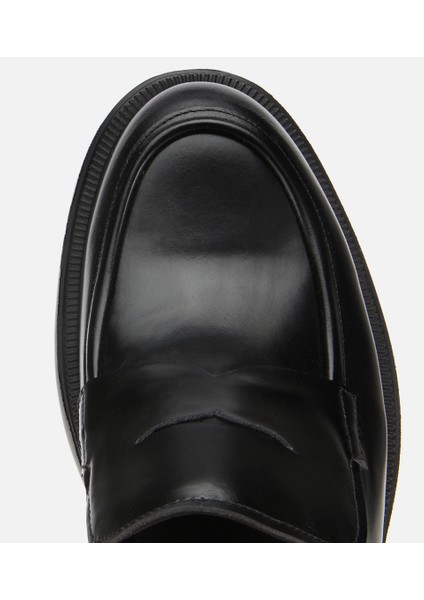 02AYH313740A100 ERKEK Açma Deri Siyah Kalın Tabanlı Klasik Loafer indirimleri