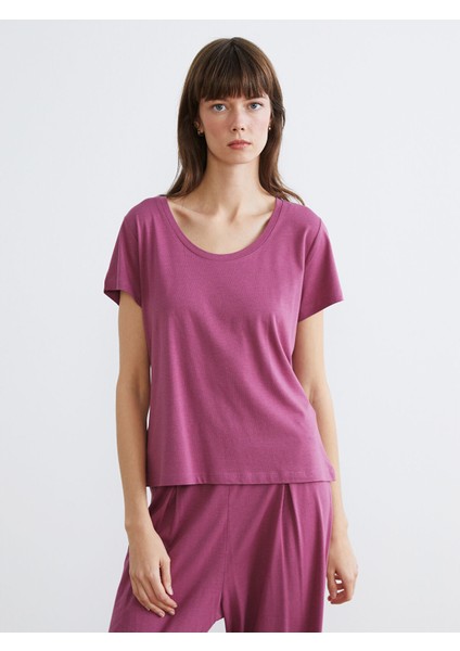Yeni Sezon U Yaka Modal Karışımlı Kadın Pijama Takımı fiyatları
