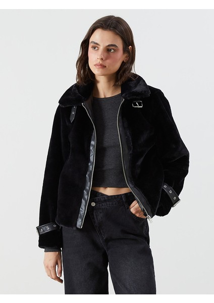 Yeni Sezon Ceket Yaka Kadın Kürk Mont