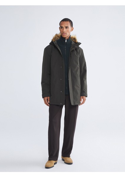 Yeni Sezon Standart Kalıp Kürk Kapüşonlu Erkek Parka fiyatları