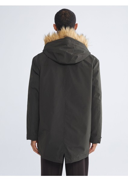 Yeni Sezon Standart Kalıp Kürk Kapüşonlu Erkek Parka fırsatları