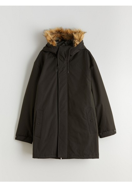 Yeni Sezon Standart Kalıp Kürk Kapüşonlu Erkek Parka indirimleri