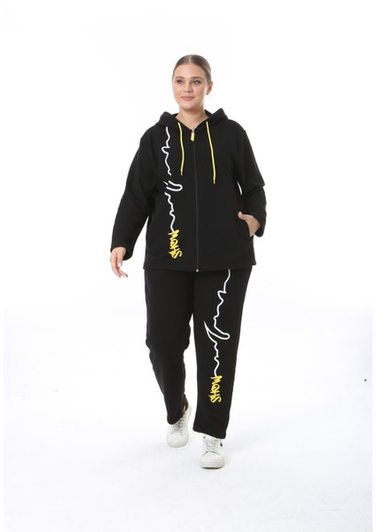 Kadın Büyük Beden Kışlık Viskon Siyah Alt Üst Takım indirimleri