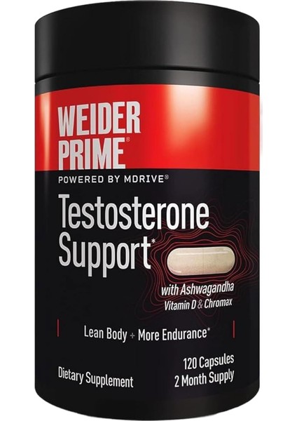 Prime Testosterone Men's Support Zinc KSM66 Enriched With Vitamins & Mineral 120 Caps