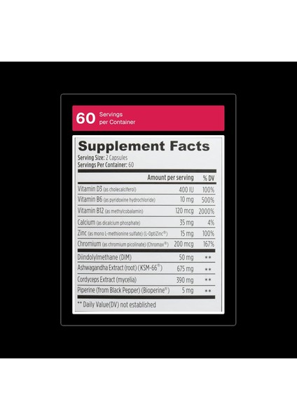 Prime Testosterone Men's Support Zinc KSM66 Enriched With Vitamins & Mineral 120 Caps fiyatları