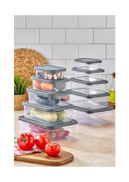 Store 5'li Sızdırmaz Hava Almaz Buzdolabı Düzenleyici & Saklama Kabı Dikdörtgen Şeffaf Saklama Kabı Seti Buzdolabı Organizeri modelleri