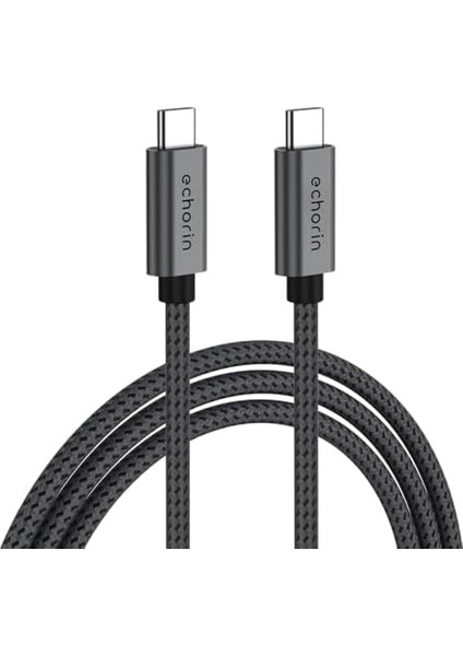 240W, 20 Gbps, 4K 60Hz, USB C'den USB C'ye, Örgülü Hızlı Şarj, Görüntü ve Veri Aktarım Kablosu Pd 3.2, 5A, 15, 16, 17, M2 Pro, Air, iPad Pro ve S25, S24, S23 ile Uyumlu modelleri