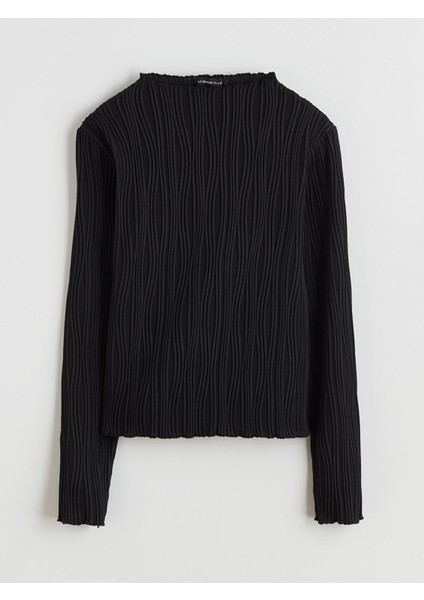 Yeni Sezon Dik Yaka Dokulu Kadın Body indirimleri