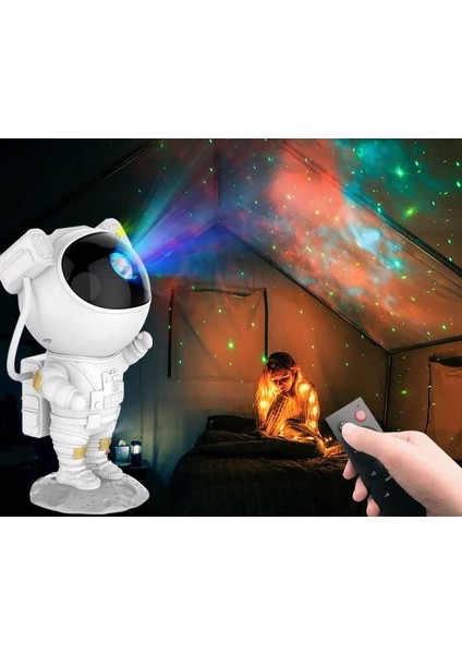 Gece Lambası Dekoratif Uzaktan Kumandalı ve Yıldızlar 8 Farklı Mod Ile Göz Yormayan Uzay Efektleri Gökyüzü Projeksiyon Işığı Çocuk ve Genç Odası Için Hediyelik LP846