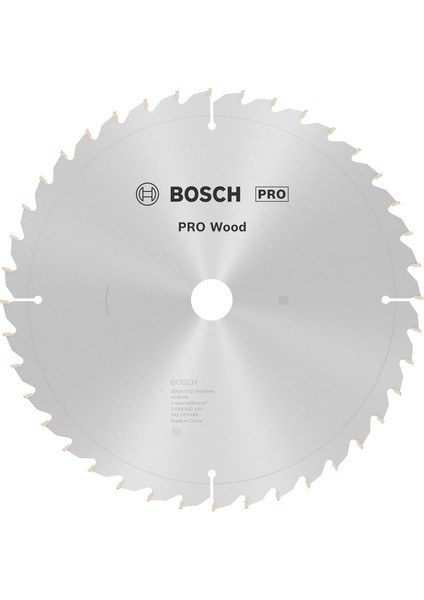 Professional Accessories Daire Testere Bıçağı, Gri, 305X30X2.5 Mm, 40, 1 Adet