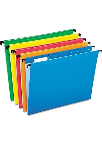 Surehook Takviyeli Askılı Klasörler, Mektup Boyutu, Çeşitli Renkler, Kutu Başına 20 (6152 1/5 Asst) fiyatları