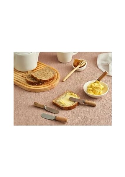 Ahşap Saplı Kahvalı Reçel Kaşığı 6 Adet fiyatları