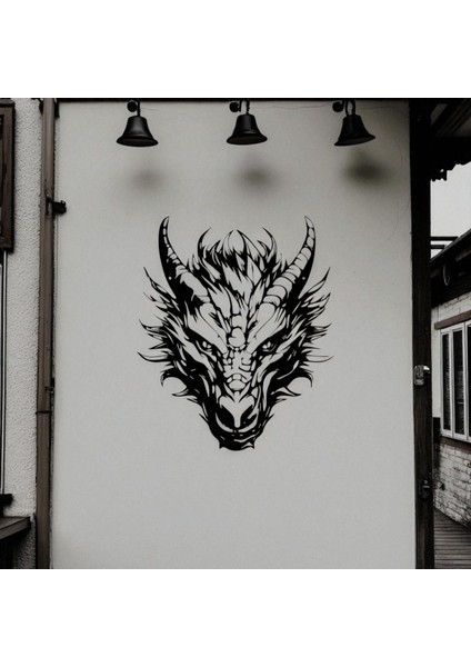 Ejderha Kafası Metal Duvar Dekoru – Fantastik Sanat ve Güç Temalı Modern Tasarım indirimleri