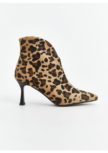 Yeni Sezon Leopar Desenli Kadın Topuklu Bot fiyatları