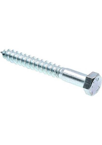 9056275 Lag Vida, Altıgen Kafa, 3/20,3 x 7,6 Cm, Çinko Gümüş Kaplama Paslanmaz Çelik, 25 Adet modelleri