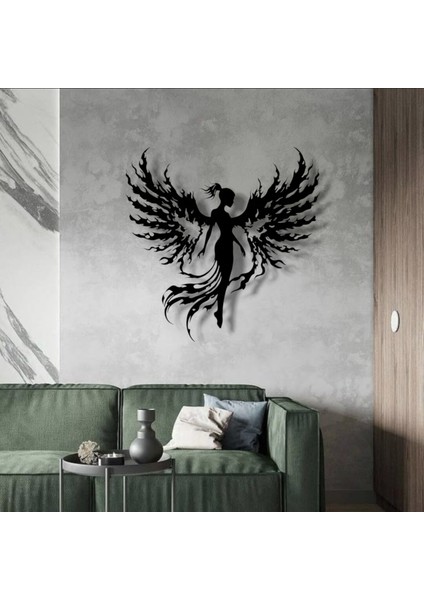 Alev Kanatlı Melek Metal Duvar Dekoru – Gücün ve Zarafetin Sanatsal Yorumu fırsatları