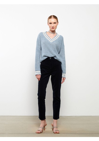 Yeni Sezon Normal Bel Dar Fit Düz Kadife Kadın Pantolon fiyatları