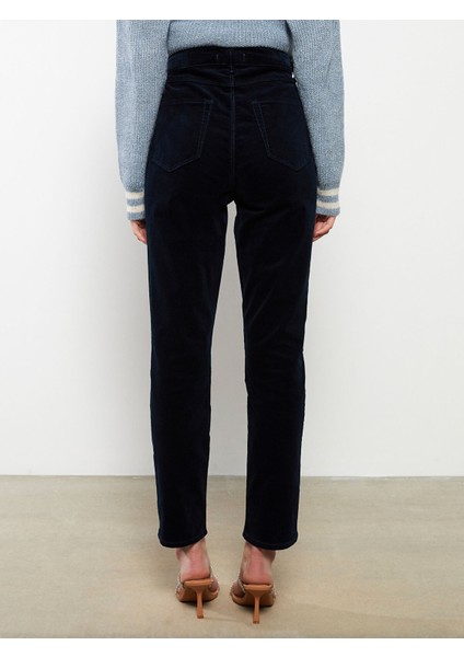 Yeni Sezon Normal Bel Dar Fit Düz Kadife Kadın Pantolon indirimleri