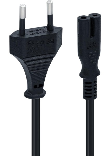 Ps5/ Ps4/ Ps3 / Xbox Series S-X Uyumlu 2 Pinli 1.5 Metre Güç Kablosu Teyp Fişi, Radyo Fişi, LED Tv Elektrik Fişi 2pin Güç Kablosu