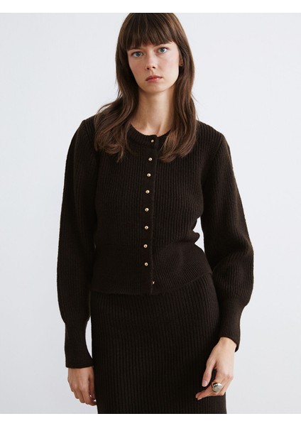 Yeni Sezon Bisiklet Yaka Kadın Triko Hırka