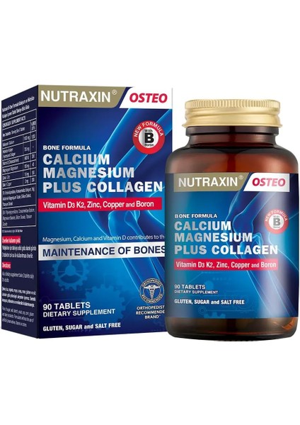 Nutraxin Osteo B-One Formula Type 1 Kollajen 90 Tavlet Takviye Edici Gıda fiyatları