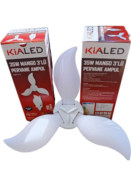 Mango 3'lü Pervane LED Ampul, Beyaz E27