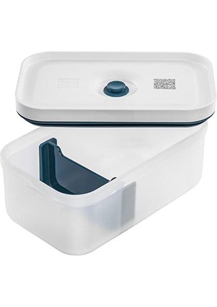 Fresh & Save Vakumlu Yemek Taşıma Kabı, M, Plastik, Yari Şeffaf-Akdeniz Mavisi fiyatları